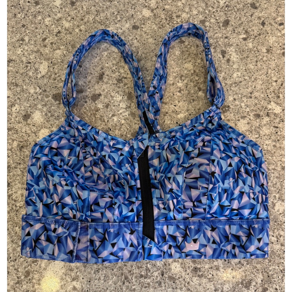 Blue and Purple SheFit Size Luxe Sports Bra Wirefree Adjustable Fit Support  Gym - Picture 8 of 8